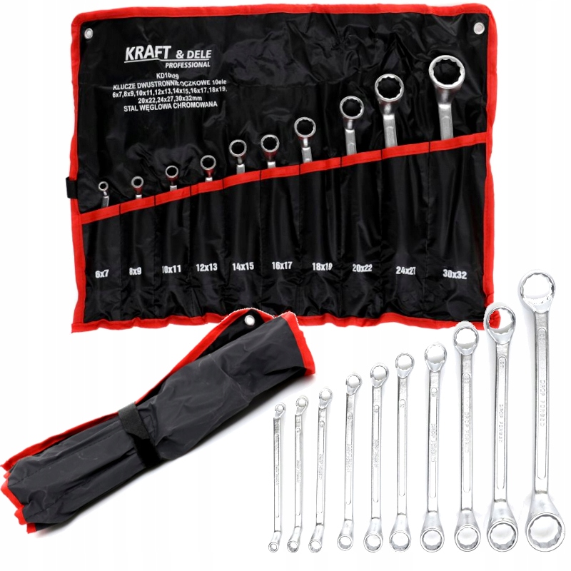 

10 el Klucze Dwustronnie Oczkowe 6-32 mm Klucz