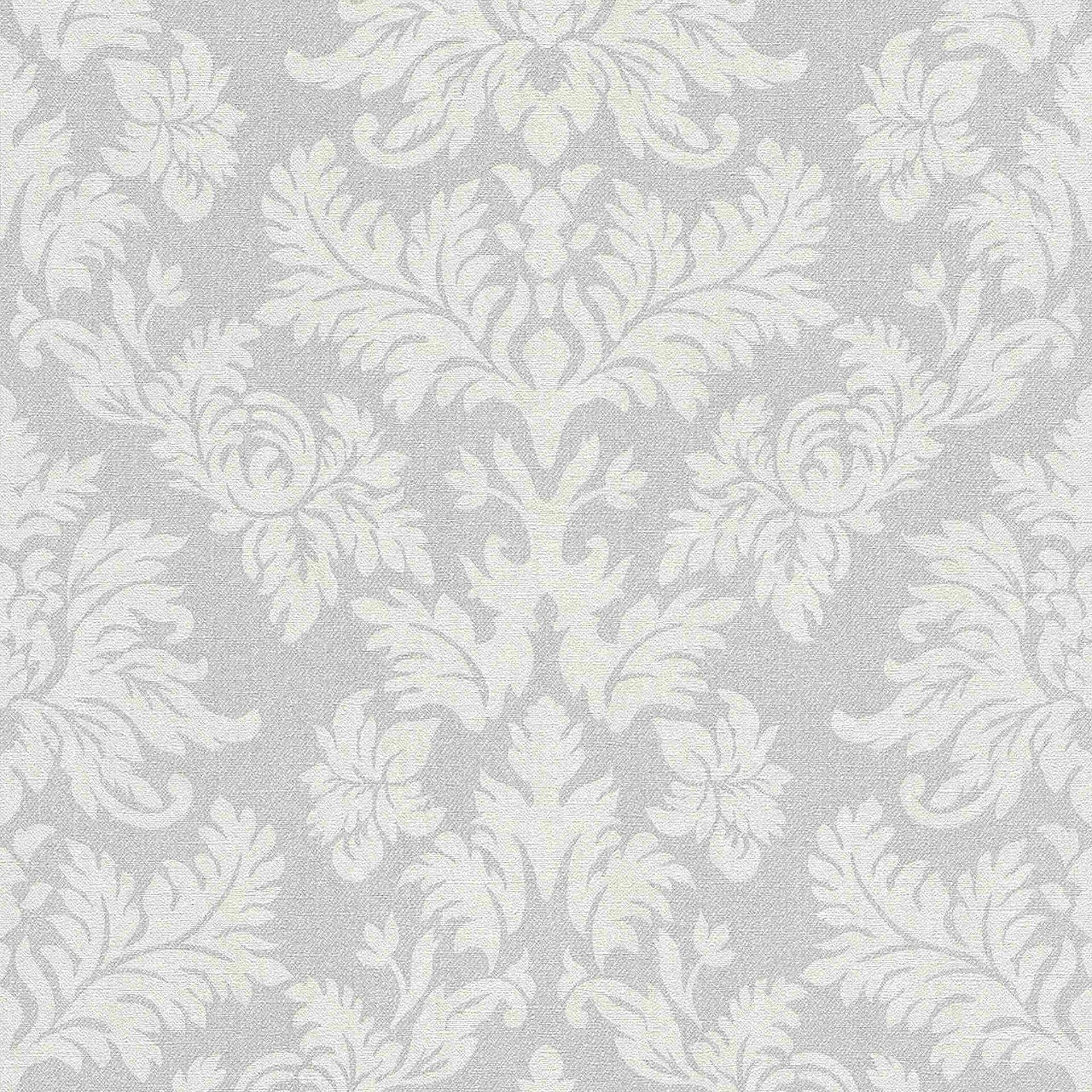 TAPETY TAPETA SZARA ORNAMENT SZARY BIAŁY RASCH