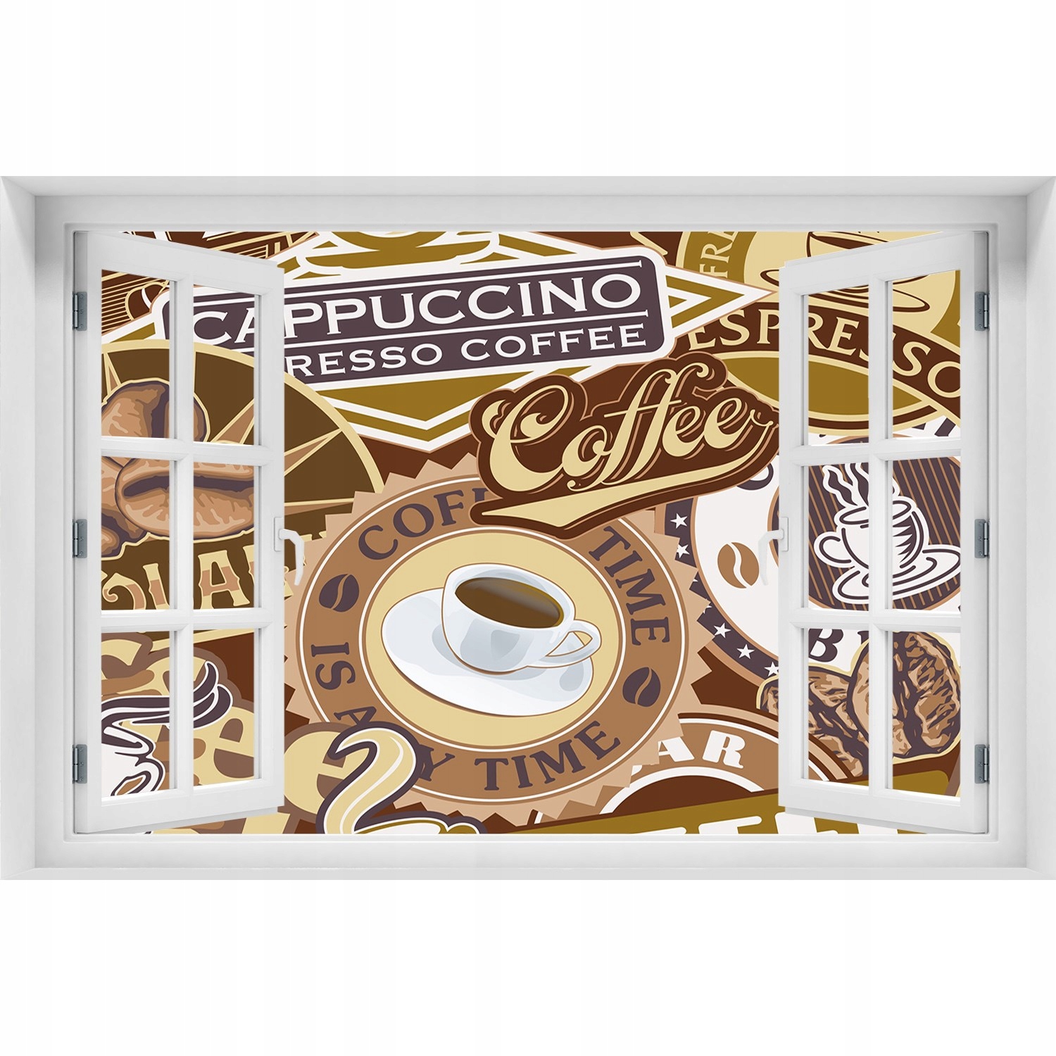 

Fotoobraz Naklejka ścienna Okno Kawiarnia 150x100