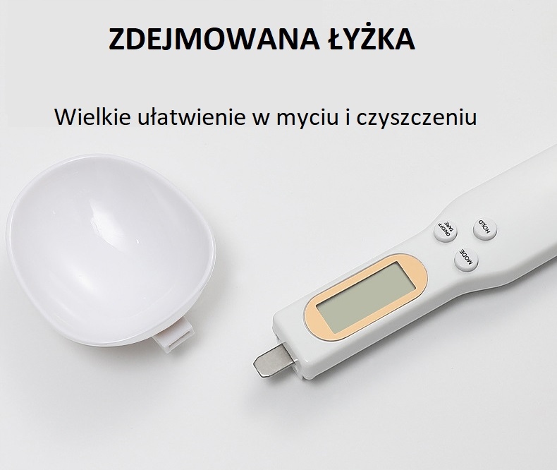 ŁYŻKA WAGA MIARKA KUCHENNA ELEKTRONICZNA Z WAGĄ Kolor dominujący czarny