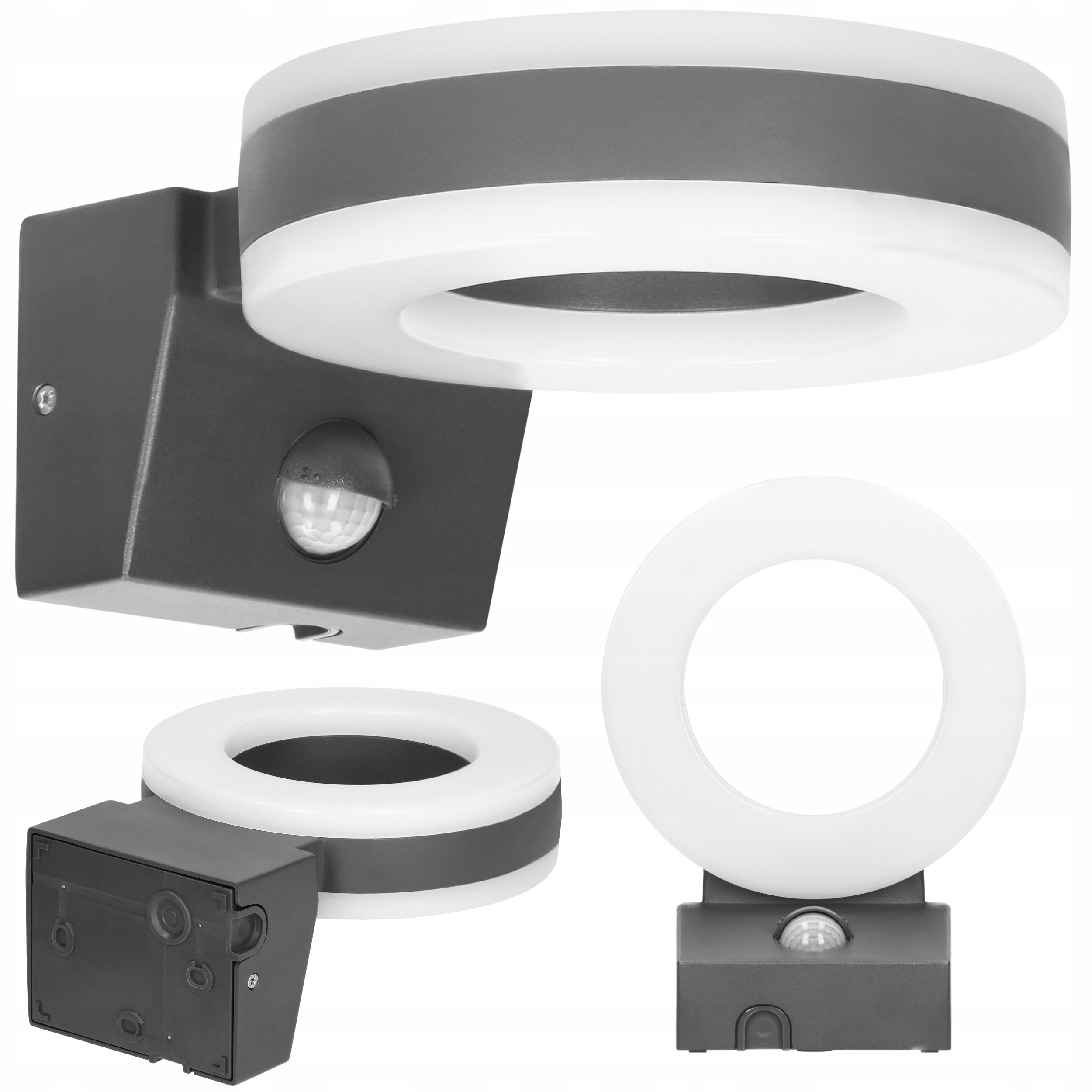 

Lampa Kinkiet Zewnętrzny Led Z Czujnik Ruchu 20W