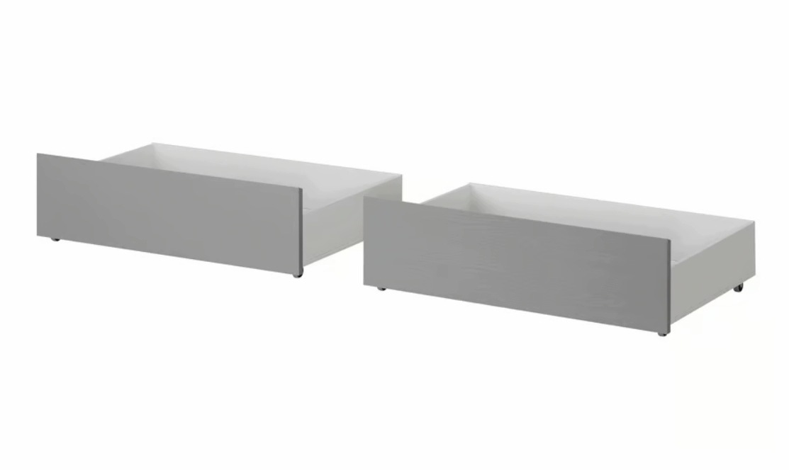 Ikea Malm Kontajner na posteľnú bielizeň, sivý, 200 cm