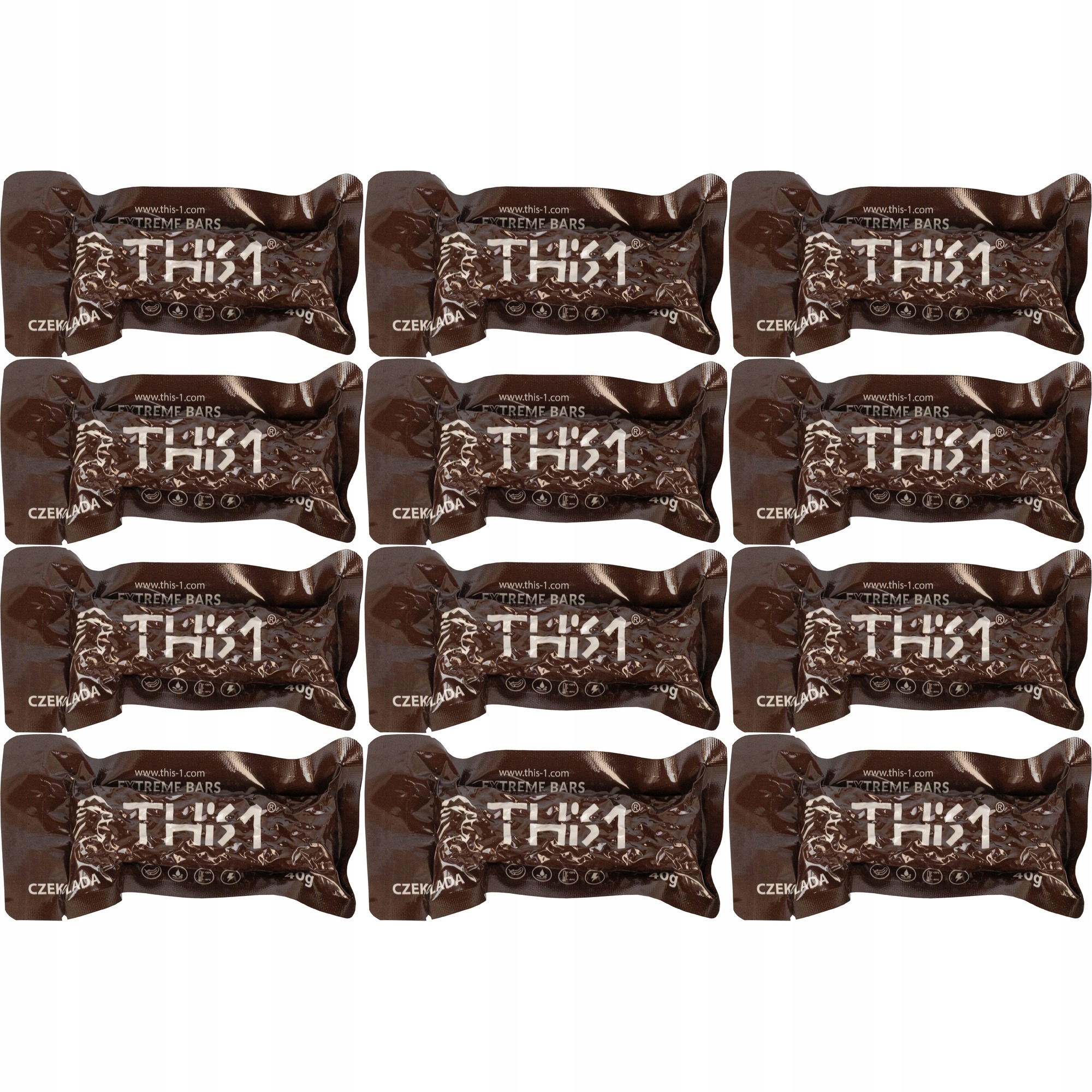 Zestaw batonów THIS-1 Baton energetyczny orzechy i czekolada 40 g 12 szt.