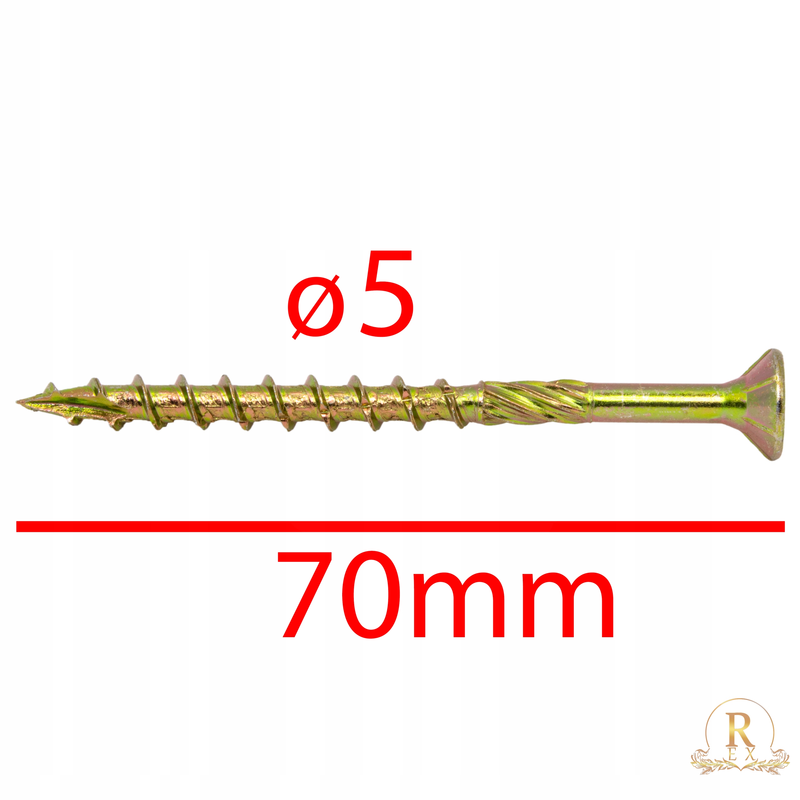 WKRĘTY CIESIELSKIE 5X70 DO DREWNA STOŻKOWE Z ŁBEM STOŻKOWYM TORX 200SZT Kod producenta WCS570