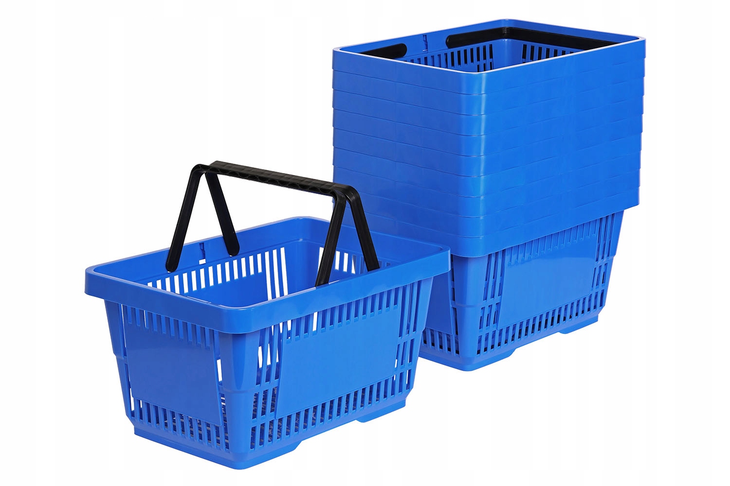 10 x košík 2 rukojeti 22 l Modrý