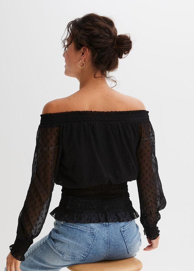 BLUZKA Z DEKOLTEM CARMEN__46 Dekolt odkryte ramiona (carmen)