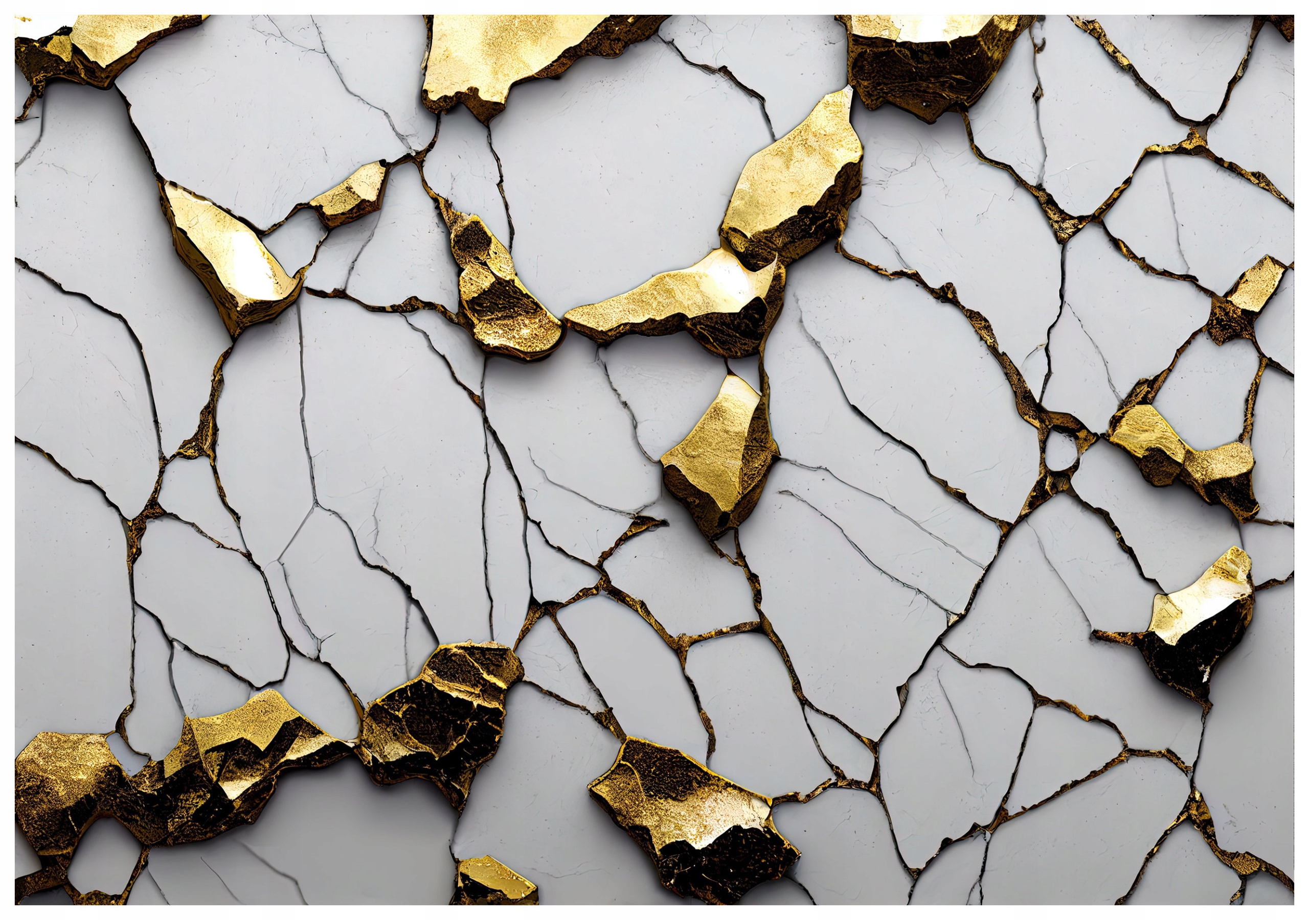 Fototapeta vlies Zlatý Mramor Luxusné trhliny a lesk 300x210 lepidlo