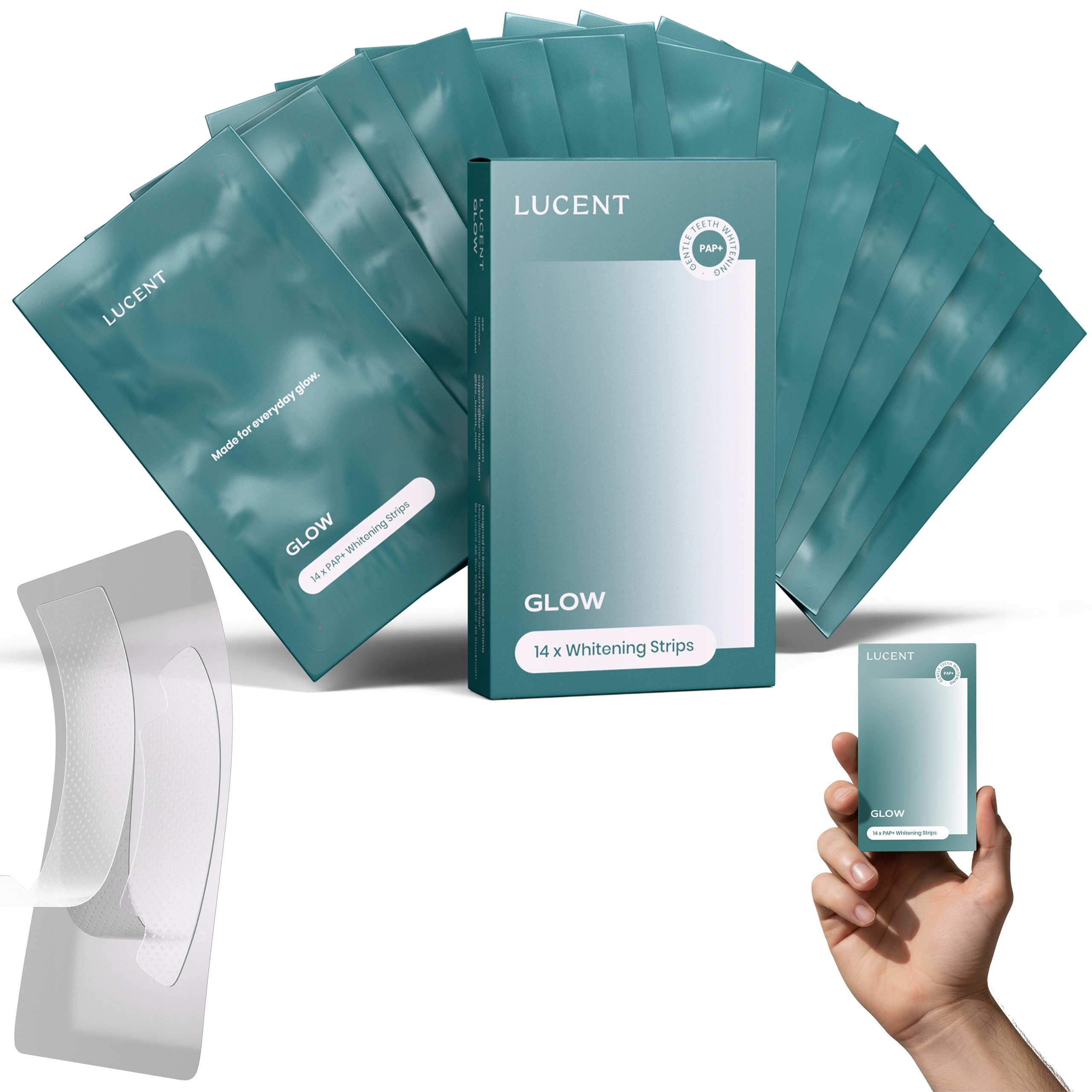Paski Wybielające Zęby Be Lucent 14 Sztuk Glow Whitening Strips