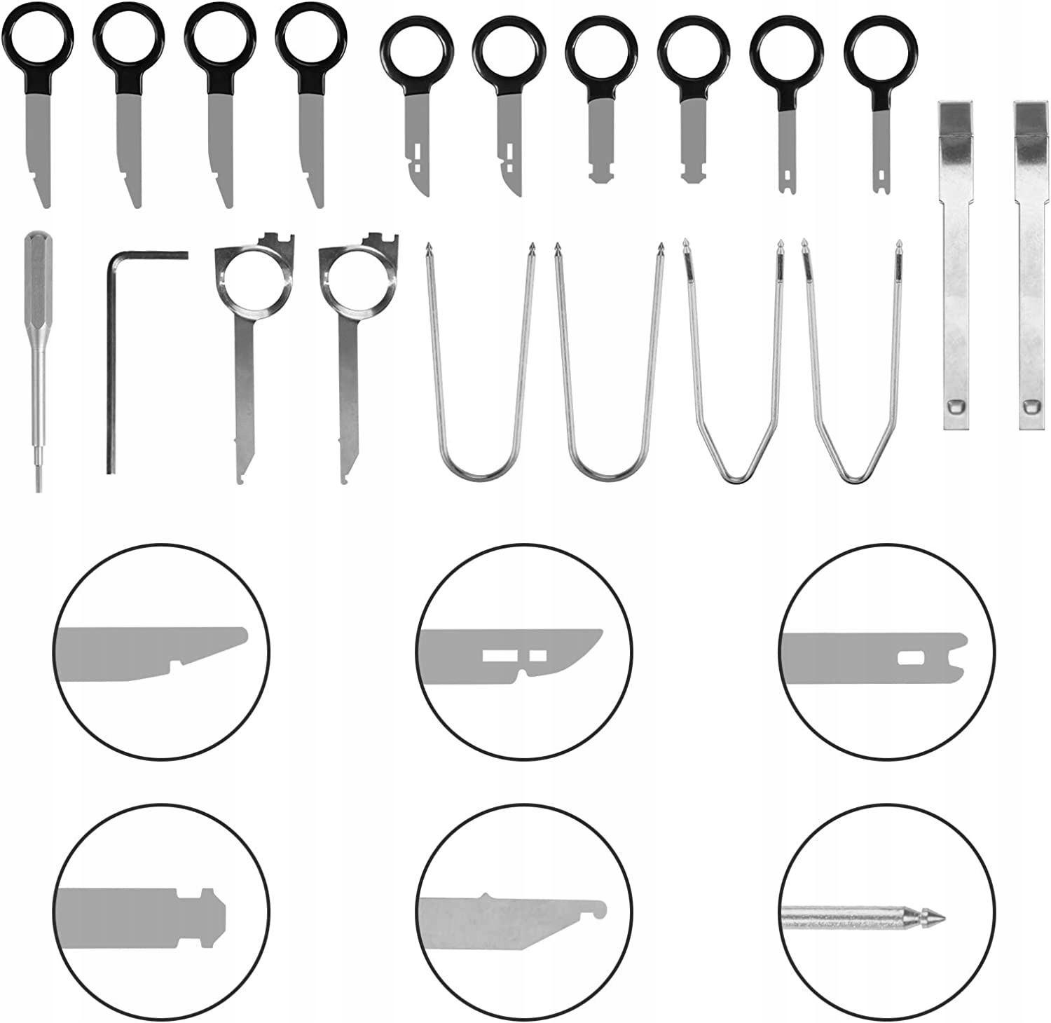 ZESTAW KLUCZE WYJMAKI DO DEMONTAŻU RADIA NAWIGACJI