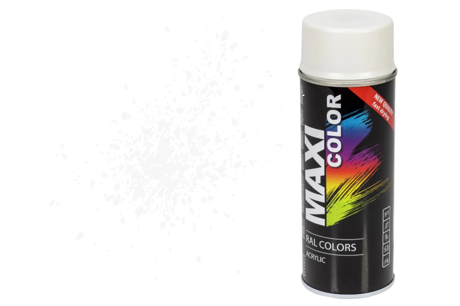 Spray Lakier White Ral 9010 Mat Spray 400 ML Motip Maxi Color Mocny Farba