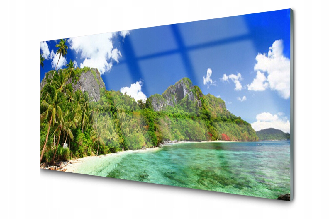 

Panel szklany dekoracyjny Plaża Góry 100x50