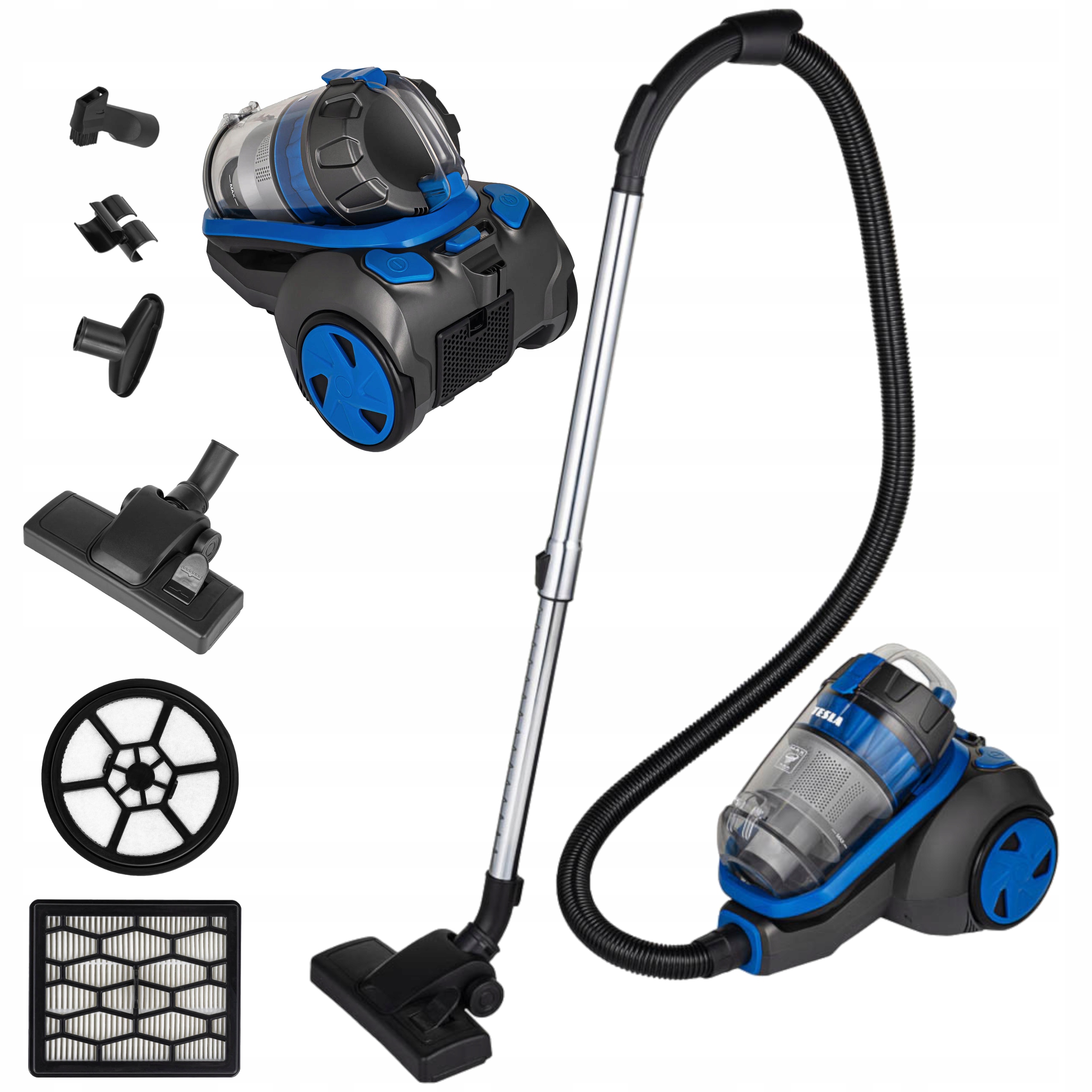 Odkurzacz Bezworkowy Tesla AeroStar T500, 800W, HEPA13, Szczotka Parkietowa