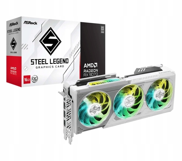Karta graficzna ASrock Radeon Rx 9070 Steel Legend Oc 16GB GDDR6 256bit Fsr