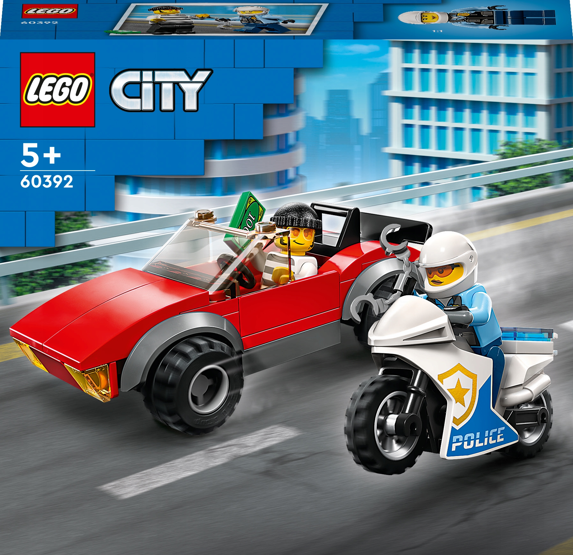 

Lego City Motocykl policyjny pościg 60392