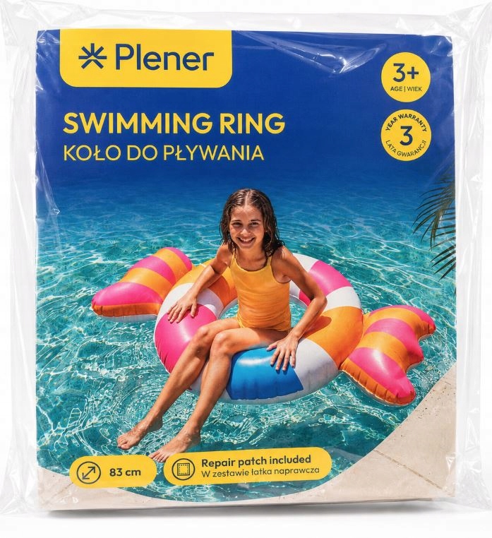 Plener Koło do Pływania wielokolorowe cukierek 83 cm dmuchane - kod kreskowy EAN 5609288401988