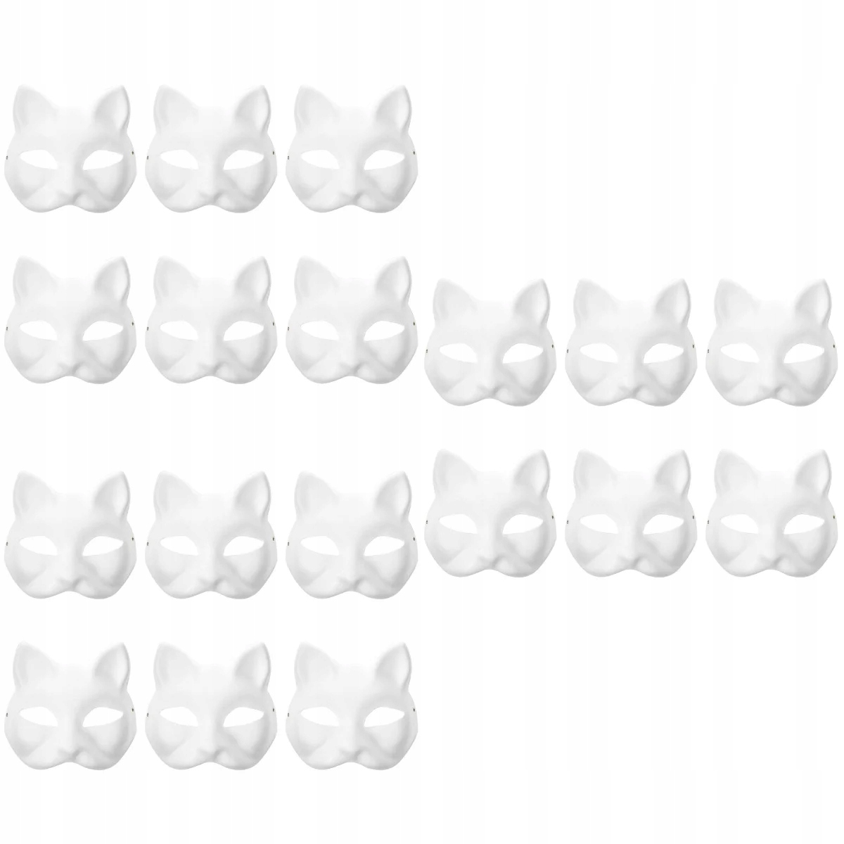 18 sztuk pusty kot maski Cosplay papierowa maska