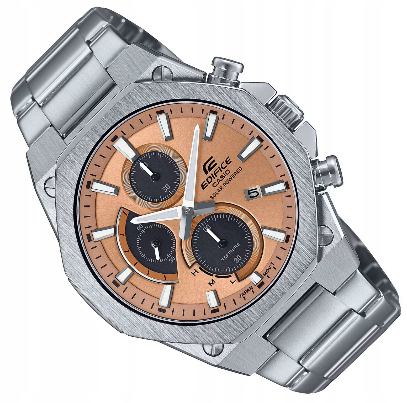 Pánské Ocelové Hnědé Hodinky Casio Edifice Solar EFS-S570D-5AUEF