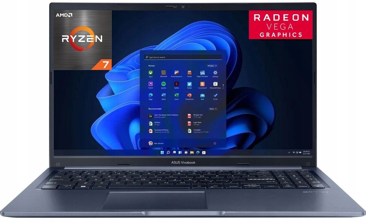 Laptop Asus VivoBook D1502YA 15,6" Fhd Ryzen 7 5825U 8GB SSD1024GB W11