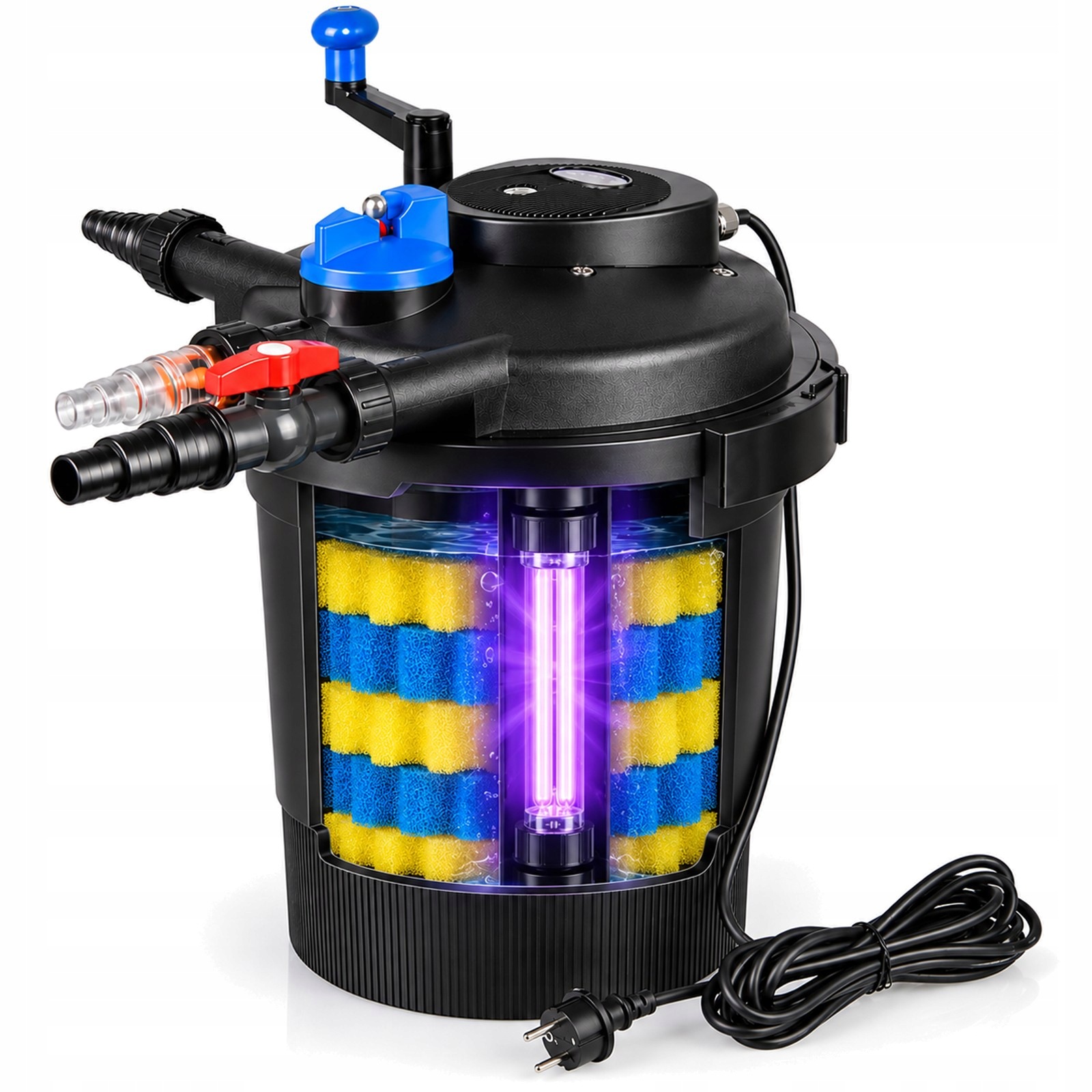Tlakový Filtr Do Jezírka 12000 L Uv Lampa 11W Bioball 25 L