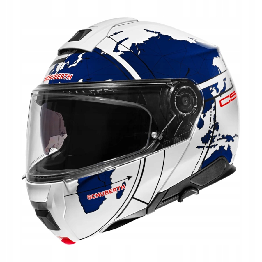 Motocyklová Prilba Schuberth C5 Globe Blue S Bleskom, veľkosť XXL