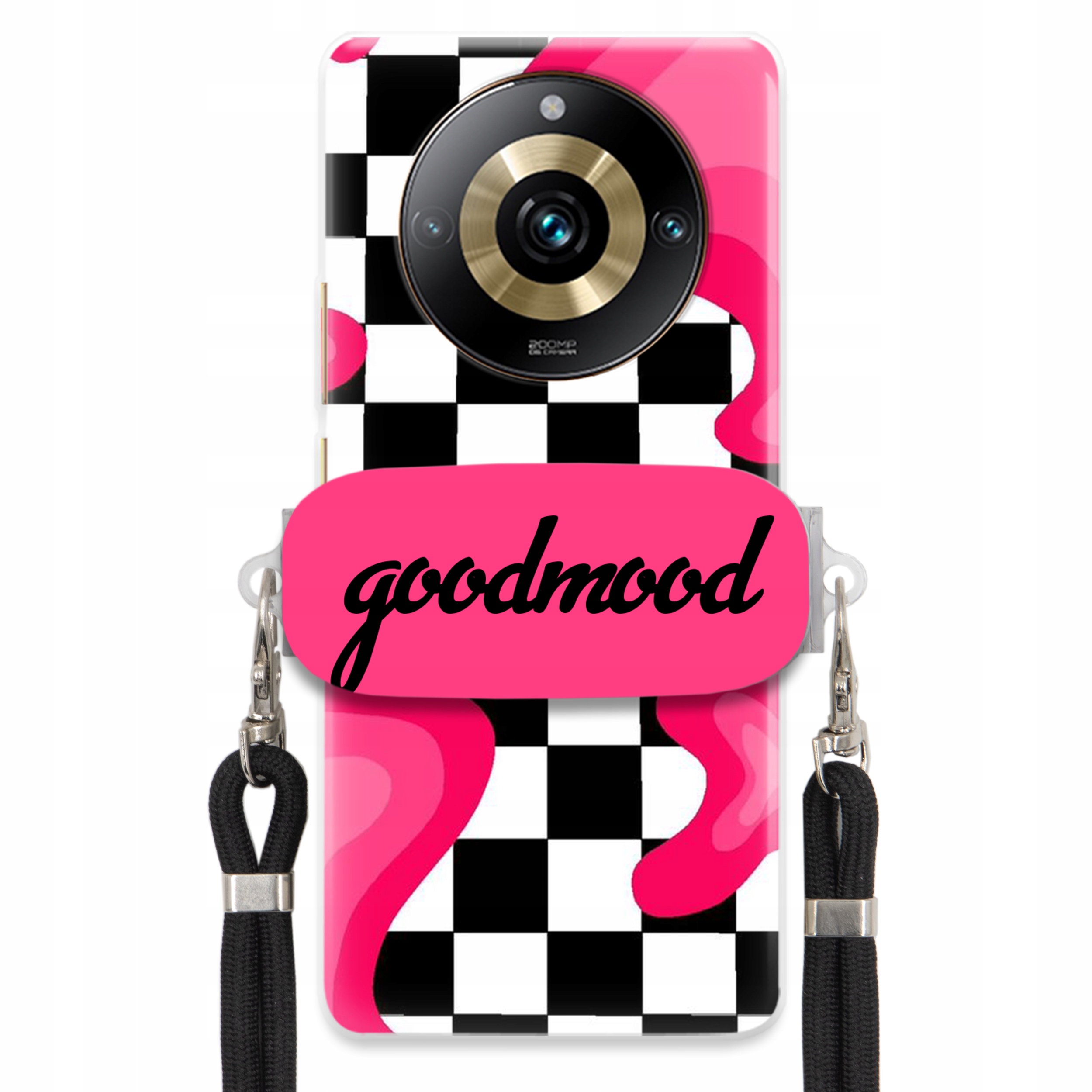 Puzdro Pre Realme 11 Pro 5G Sada Case Držiak Na Vodítko Čierna For Teen Splash