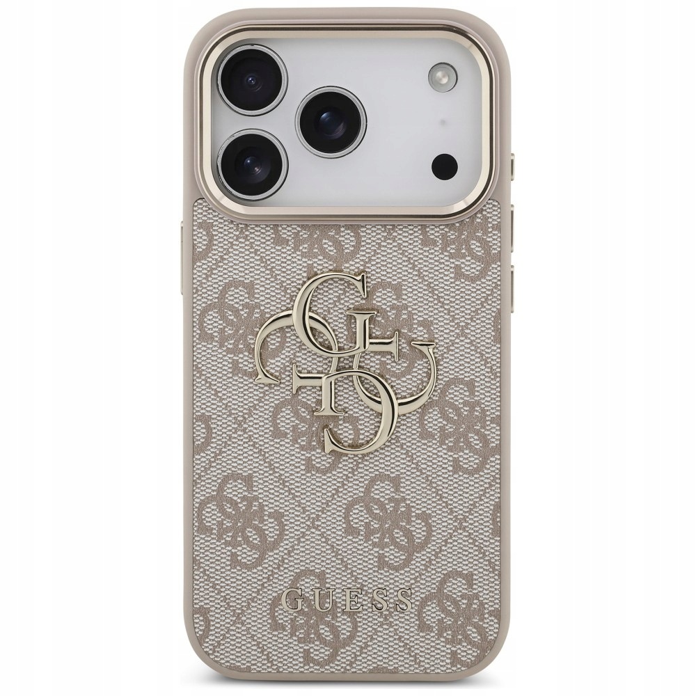 Pouzdro Guess 4G Big 4G Classic Logo pro iPhone 18 Pro 17 Pro růžově zlaté