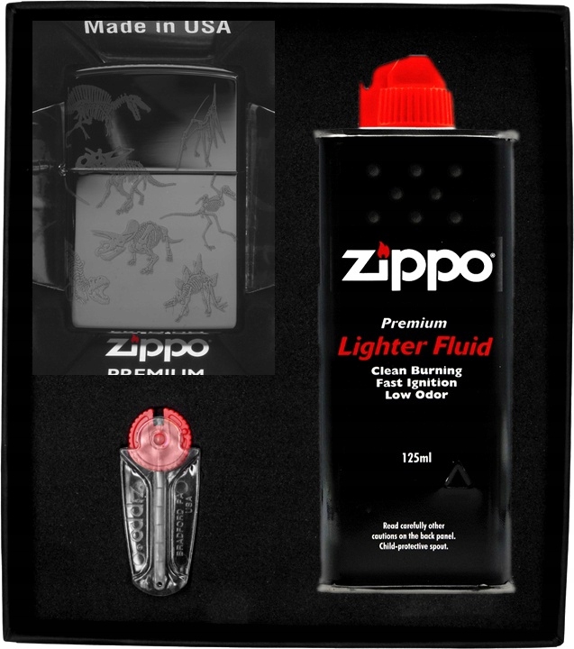 Sada Zippo Zapalovač Dinosaur Skeletons Design Dárková No1