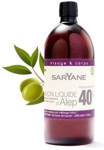 Mydło ALEPPO w PŁYNIE 40% OLEJU LAUROWEGO 1L