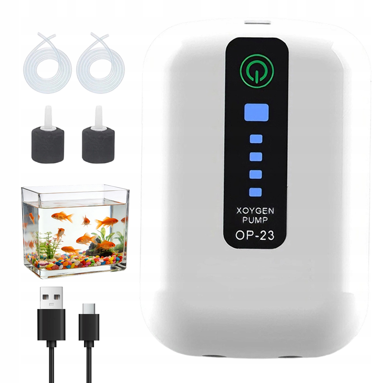 Levně Xoygen Pump OP-23 Vnitřní Filtr Bílý Pro Turbo Akvárium, Silný