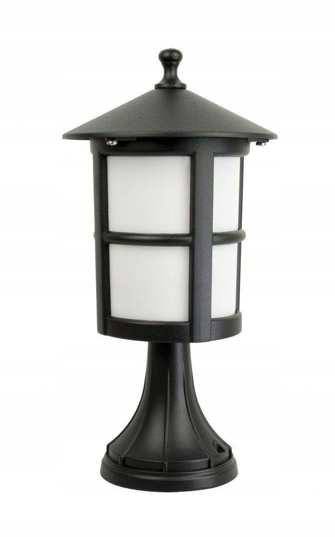 Venkovní stojací lampa soklová zahradní černá klasická 40 cm Su-ma