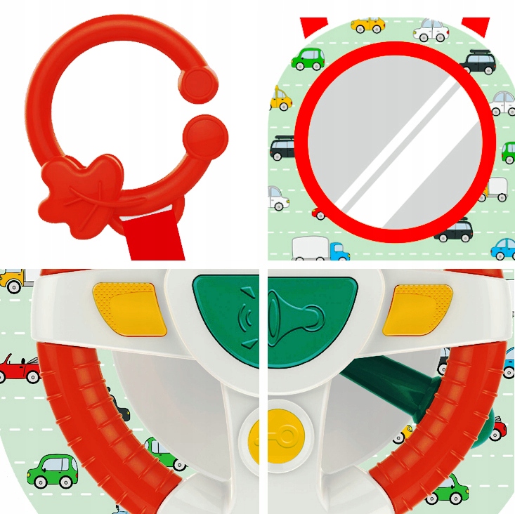 INTERAKTYWNA KIEROWNICA DO SAMOCHODU DLA DZIECKA MATA MANIPULACJA LUSTERKO EAN (GTIN) 5904158133205