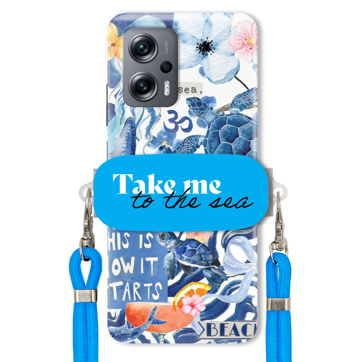 Puzdro pre Xiaomi Poco X4 Gt Premium Vodítko Blue Držiak Take Me To The Sea