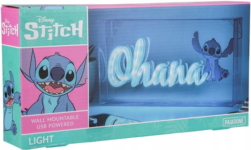 Paladone Neonové světlo Disney Lilo & Stich Ohana