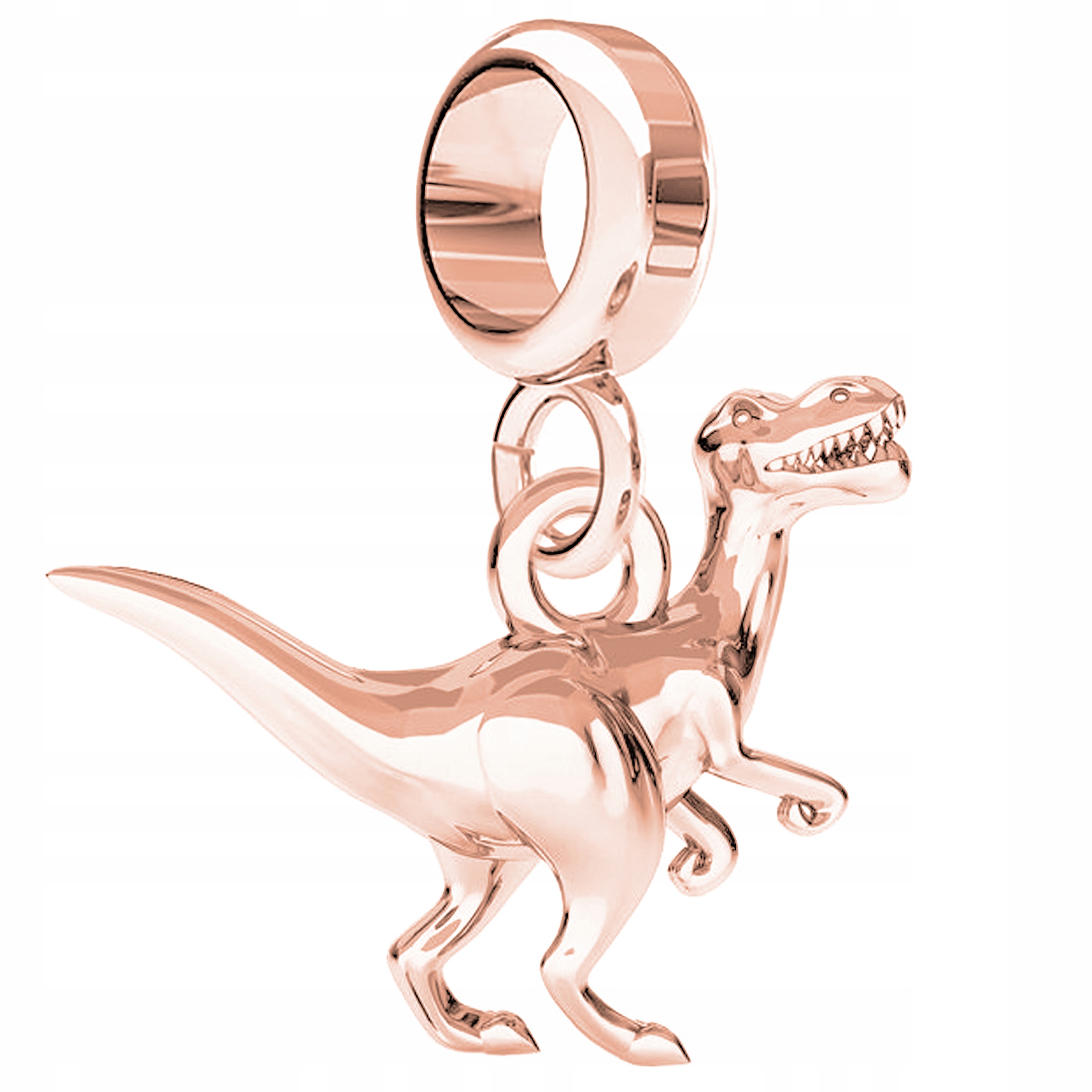 Charms růžový závěsný Dinosaurus stříbro 925