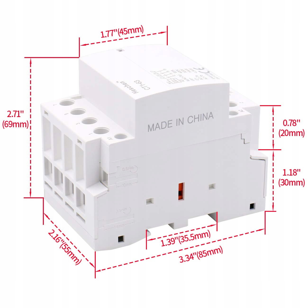 Stycznik Modułowy 220 V/240 V CT1-63 Przekaźnik Stycznik Kod producenta 220 V/240 V