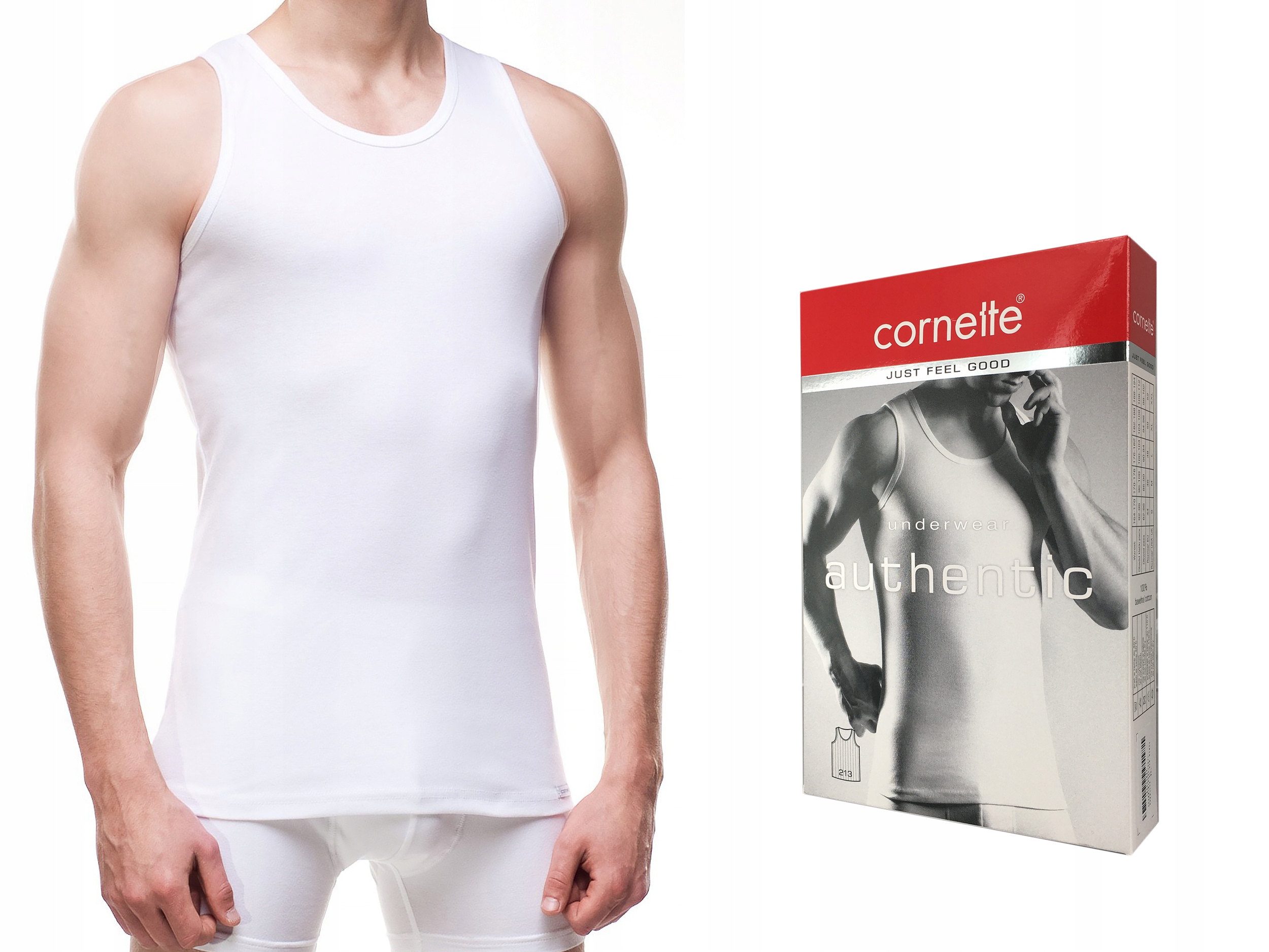 

Cornette authentic 213 męska koszulka, biała, XL