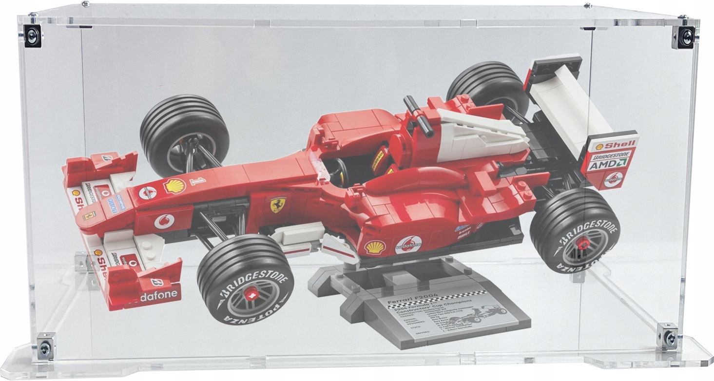 Vitrína s podstavcem pro sadu Lego 11375 Ferrari F2004 a Michael Schumacher