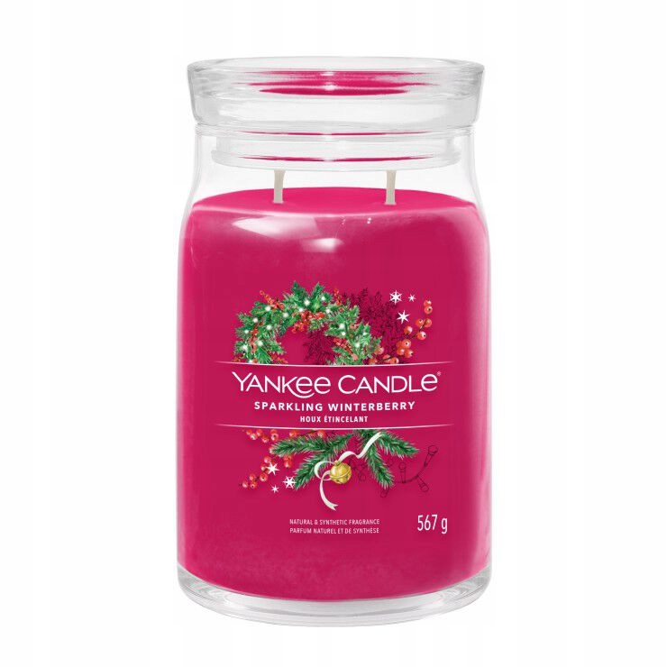 Vonná svíčka Velká sójová svíčka Sparkling Winterberry Yankee Candle