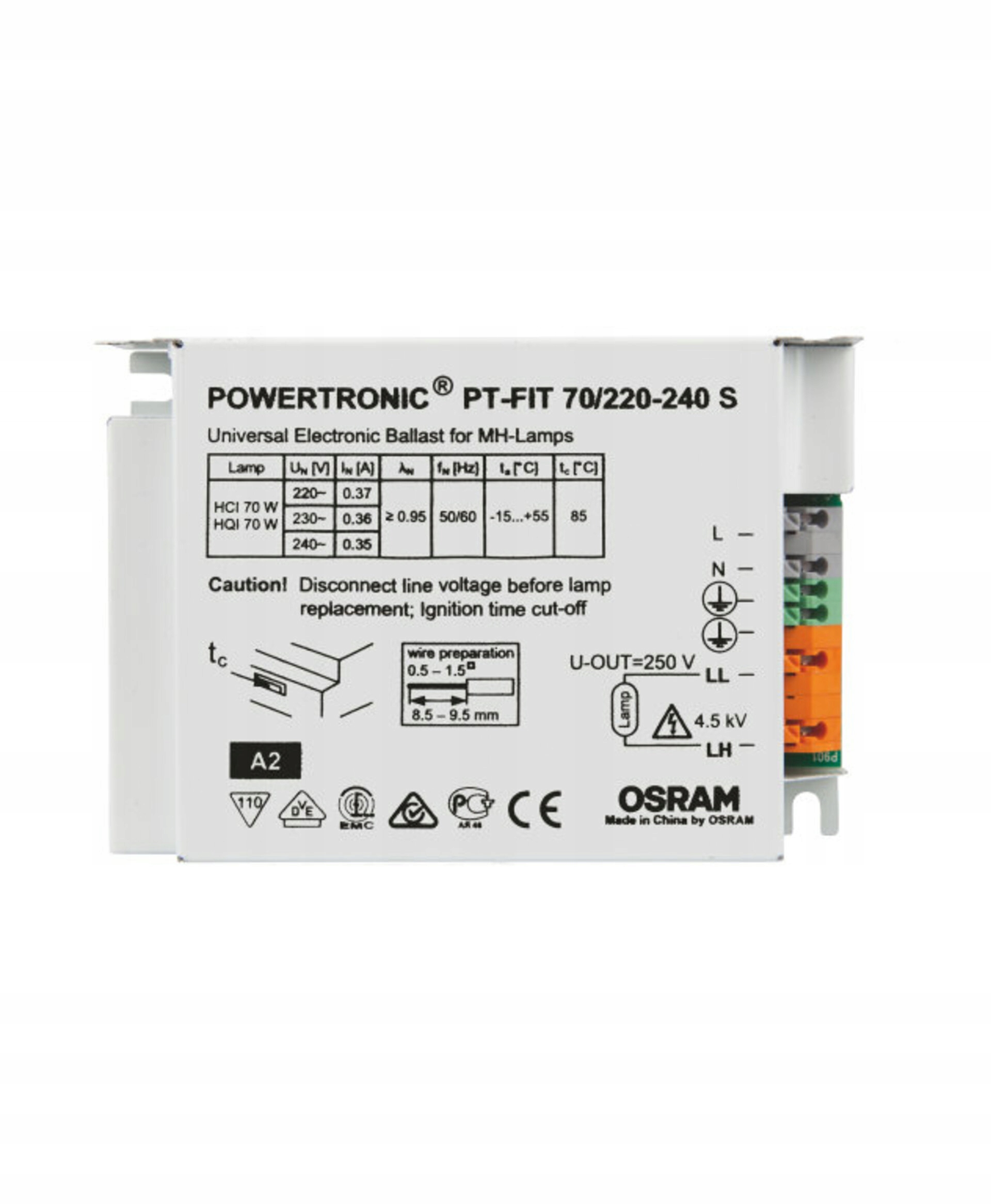 Elektronický předřadník Osram Pt-fit 70/220-240 bílý powertronic PTi 70W
