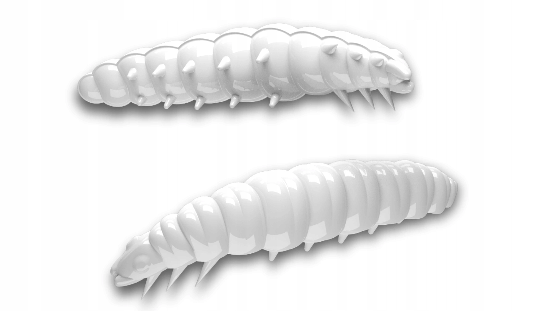 Libra Lures Larva 4.5cm 001 white- 8szt serowy