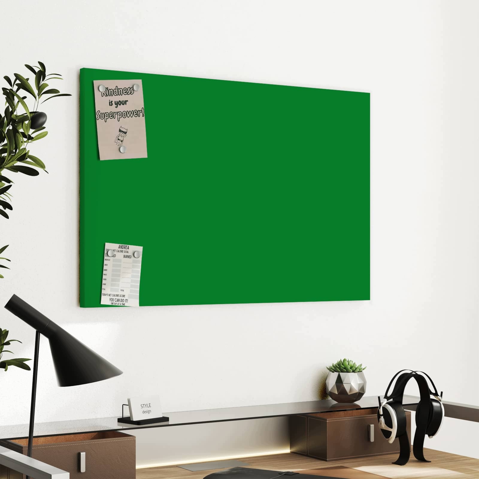 Magnetická tabule Zelené Pozadí II 60 × 40 cm