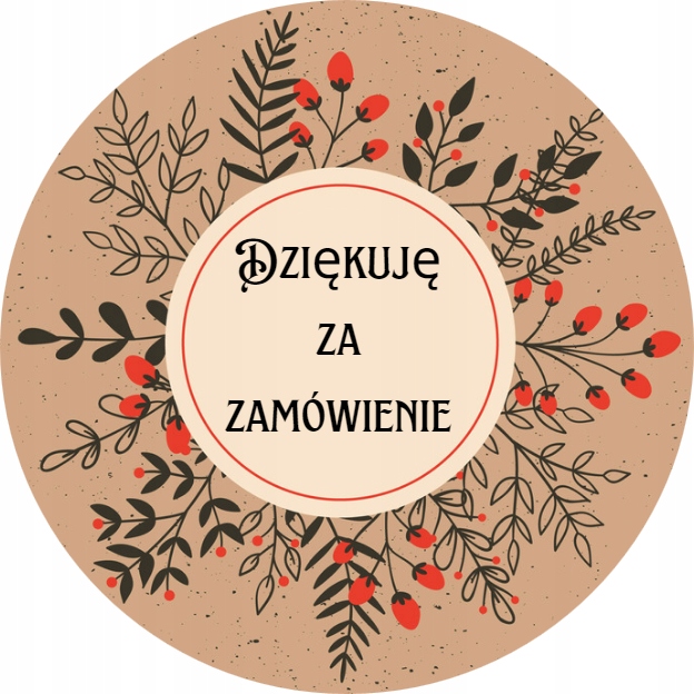 

Naklejki Dziękuję Za Zamówienie 5 CM 120 Szt