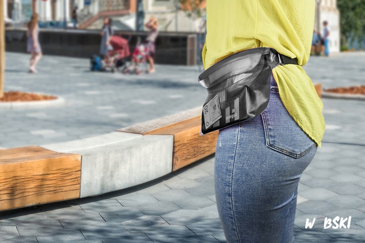 WODOODPORNE ETUI POKROWIEC NA PAS NA DOKUMNETY TELEFON DROBIAZGI Kolor dominujący biały