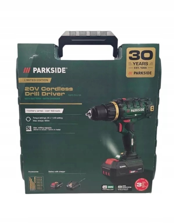 Parkside Wkretarkowiertarka 20V +bateria I Ładowarka