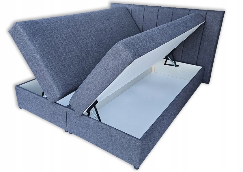 Łóżko dwuosobowe łóżko z pojemnikiem z topperem Szerokość mebla 160 cm