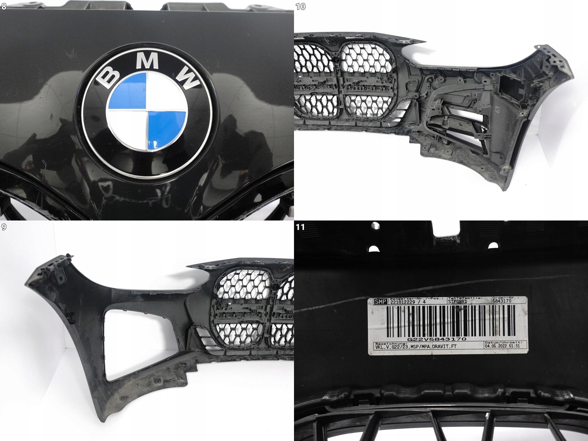 BMW 4 G22 G23 m-packet 20- bumper grill grille grid front