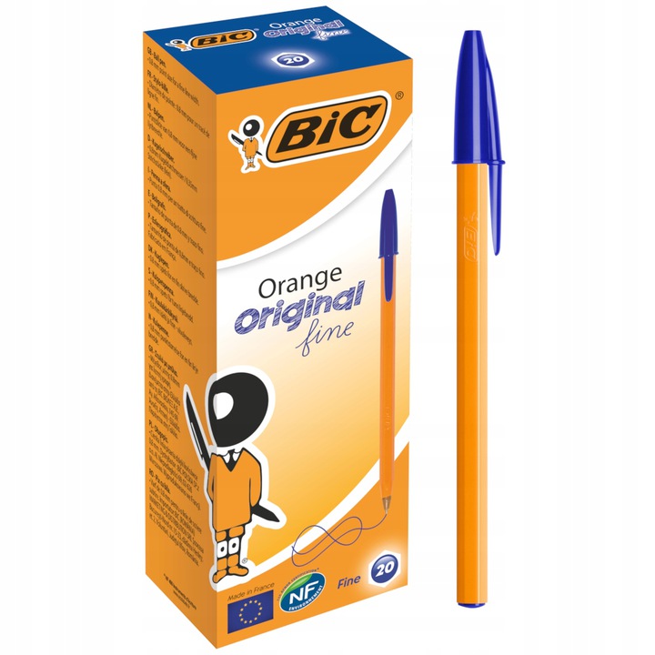 BIC DŁUGOPIS TRADYCYJNY ORANGE NIEBIESKI 20 SZT.
