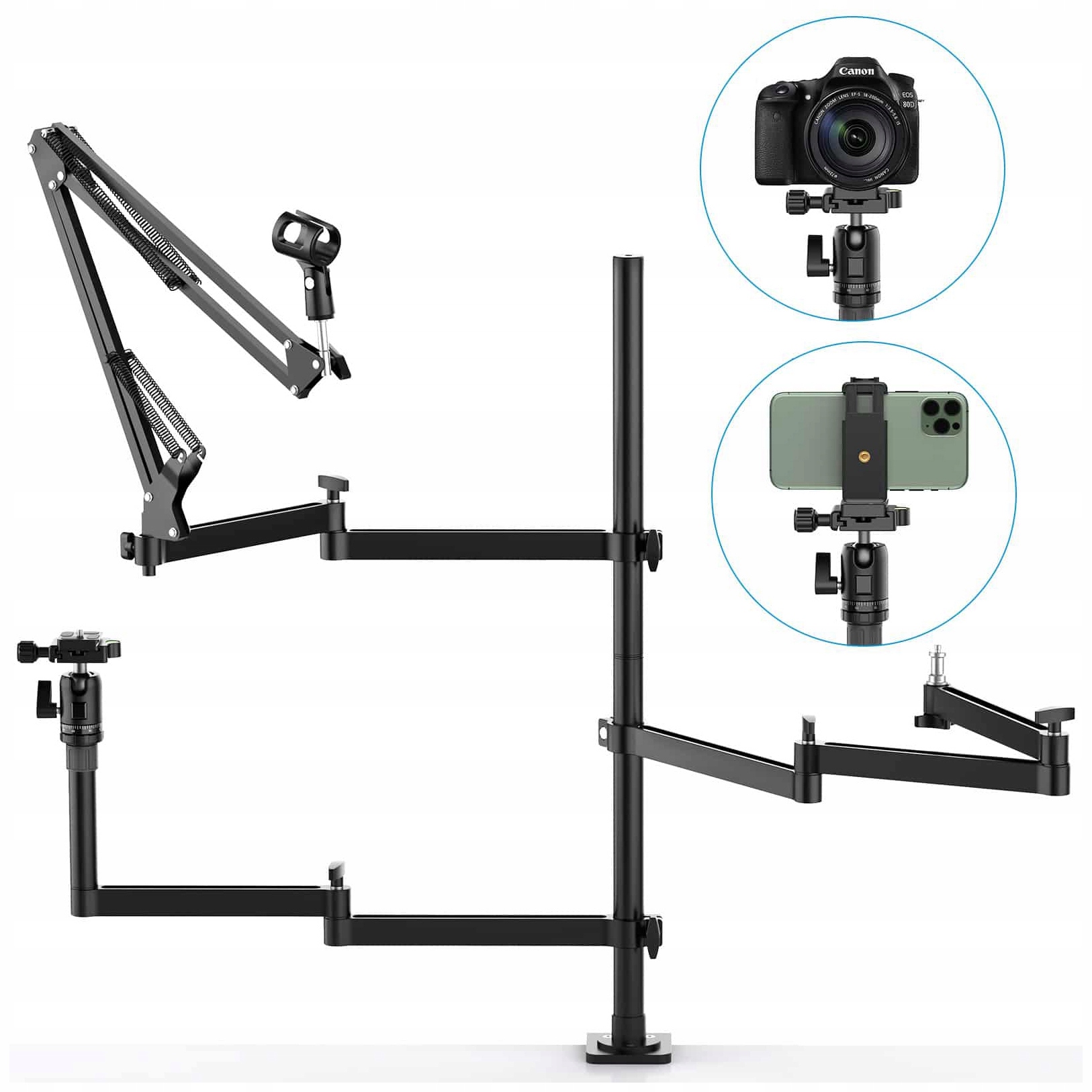 Studiový stolní držák pro fotoaparát Kamery Svítidla