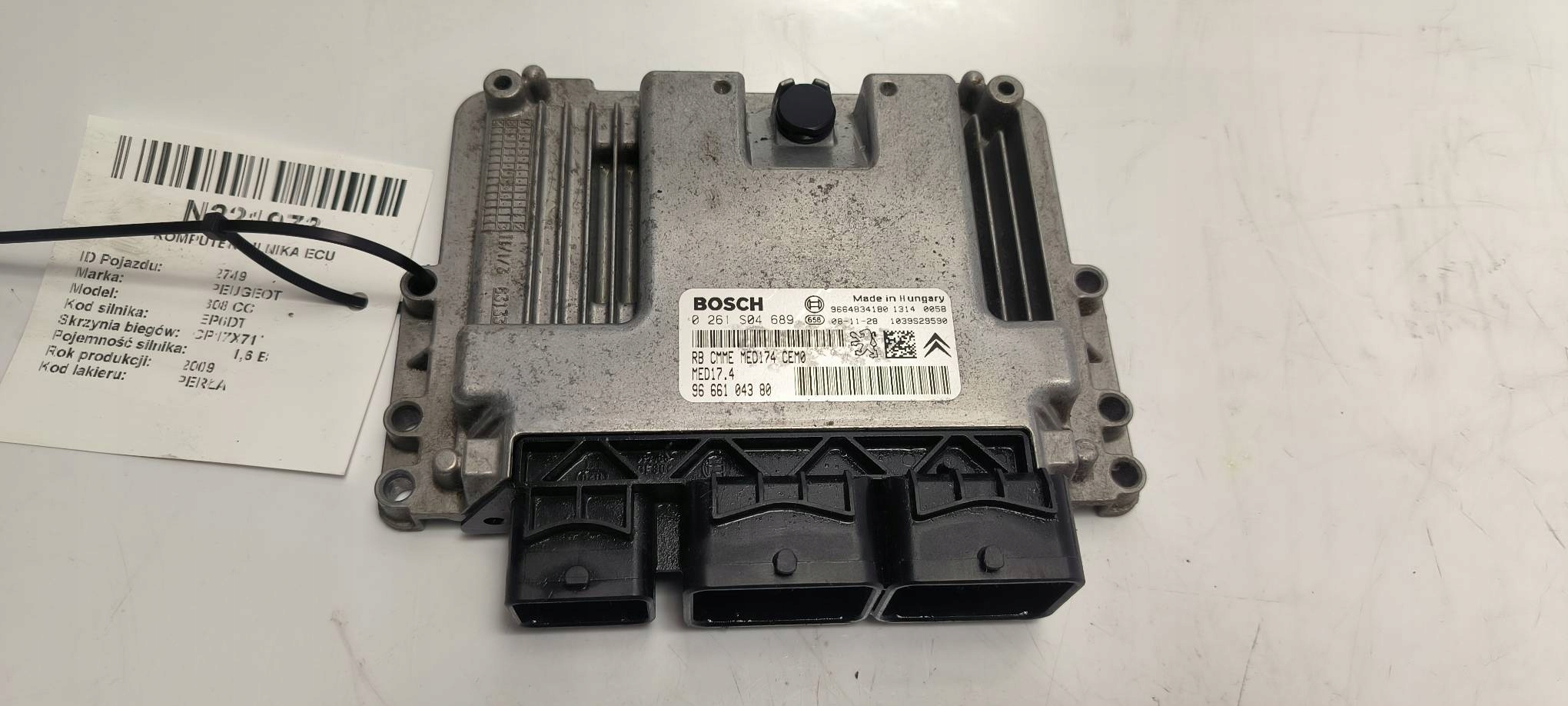 computer Motore ECU 9666104380 PEUGEOT 308 CC