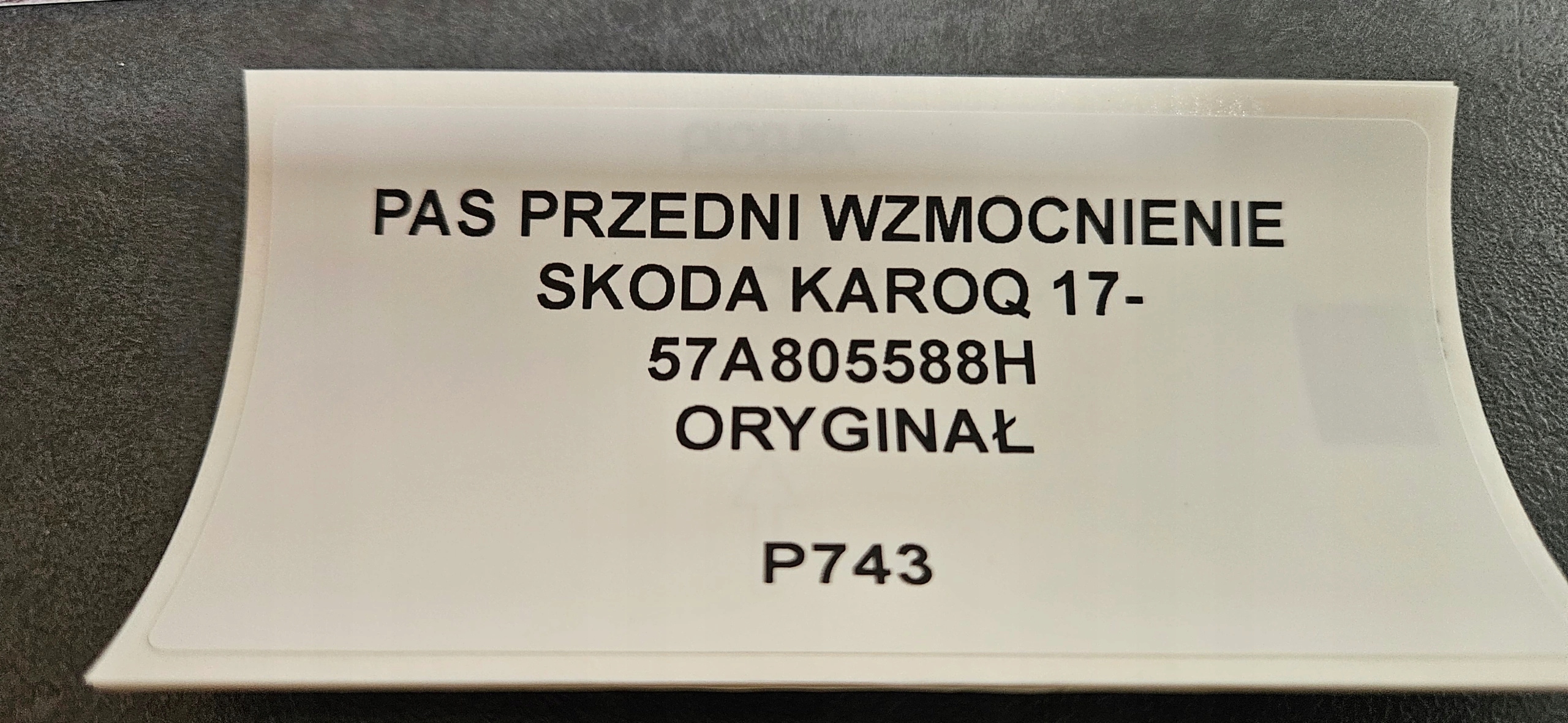 support panel for radiators pillar SKODA KAROQ 17- original 57A805588H